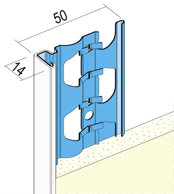 Završni profil 1223 14mm 3,0m/štg, 25štg/bunt, 49bunt/pal, Z41223300