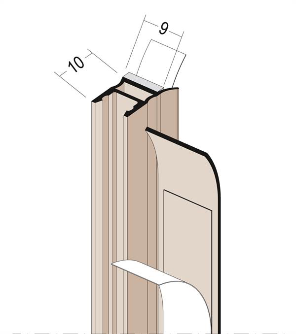 Priključni profil 3726 s brtvom i gibljivom fugom 2,6m/štg, 50štg/kart, 36kart/pal, Z43726260