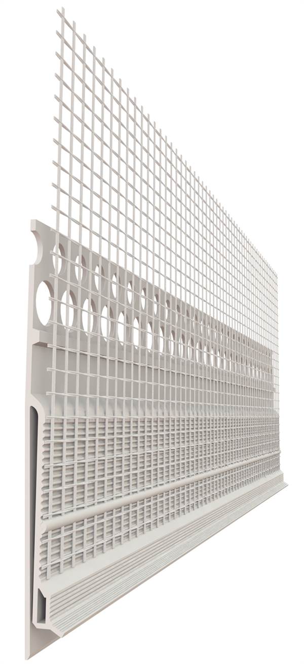 PVC priključni profil s WDVS mrežicom 2,5m/štg 25štg=62,5lfm 40kart/pal, Z43749250LO