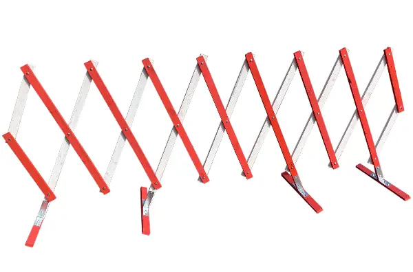 Škarasta rešetka - drvena, crveno bijela lakirana, rasklopiva do 5m, Z4812710