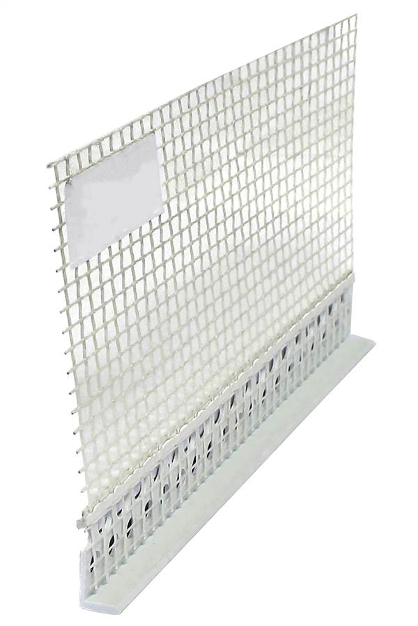 Završni profil WDVS, PVC s mrežicom 2,5m/štanga, 10mm debljina žbuke, 25štangi/karton, 109kartona/paleta, Z6411250