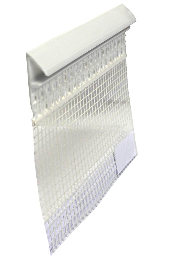Završni profil WDVS Attika PVC s mrežicom 2,5m/štg 25štg/kart 48kart/pal, Z6412250LO