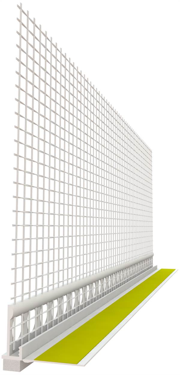 Letvica za žbukanje i zaštitu s mrežicom 6mm 1,4m/štg, 30štg/kart, 50kart/pal, Z6470105001