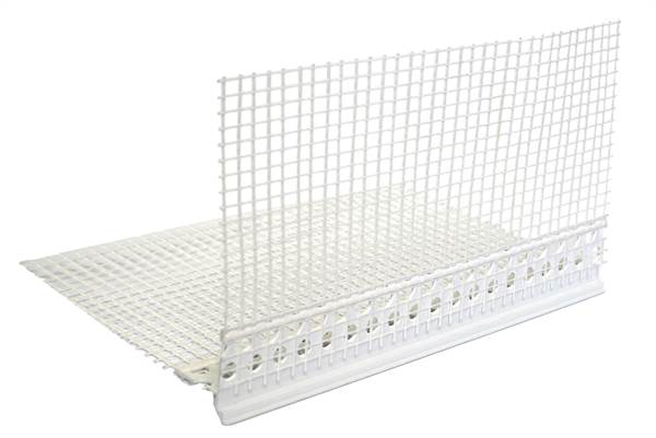Okapni profil PVC s WDVS mrežicom 10x15cm 2,5m/štanga, 25štangi/karton, 48karton/paleta, Z6485302LO