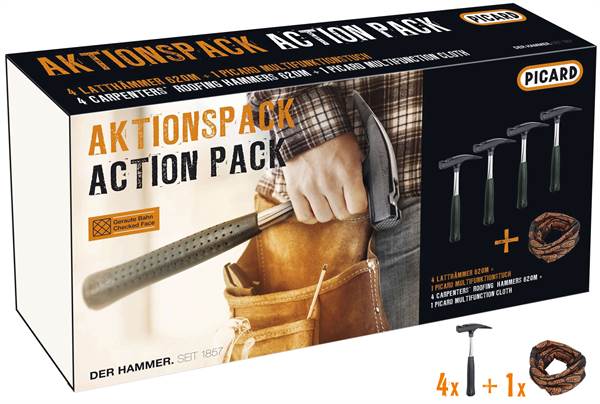 Tesarski čekić SET s 4kom čekića PICARD 620M i 1kom multifunkionalna marama, Z75097