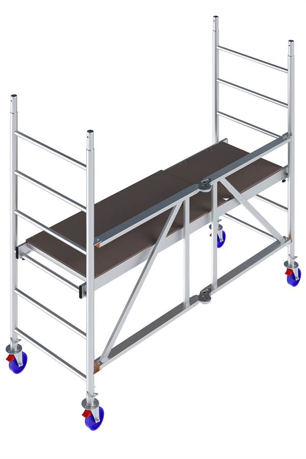 Alu sklopiva pokretna skela KRAUSE® MONTO® PROTEC® XS širina 2,00x0,60m, RV=2,90m, Z942104