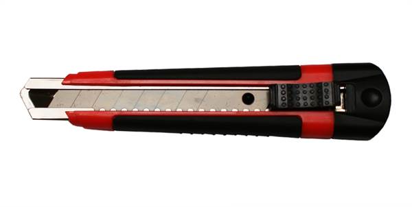 Univerzalni skalpel PROFI 18mm, crveni, metalna vodilica, samoaretirajući, 12kom/pak, ZCU18PROLO