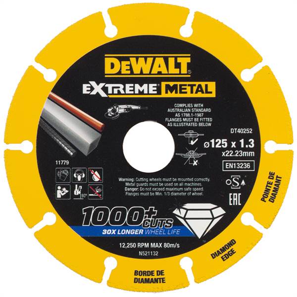 Dia rezna ploča DEWALT® EXTREME® METAL 125x1,3x22,23mm, ZDT40252-QZ