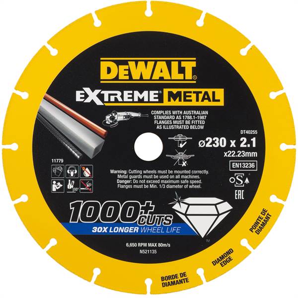 Dia rezna ploča DEWALT® EXTREME® METAL 230x2,1x22,23mm, ZDT40255-QZ