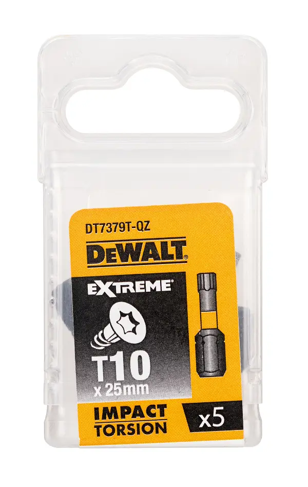 Bitovi T40 x 25mm EXTREME® IMPACT TORSION DEWALT® otporni na udarce 5kom/pak, ZDT7373-QZ