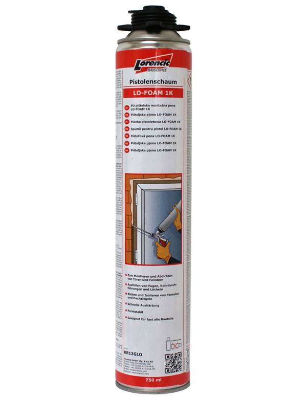 =§= Pištoljska pjena LO-FOAM 1K 750ml 12kom/karton, 70karton/paleta, ZKR13GLO