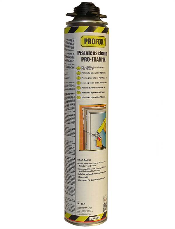 =§= Pištoljska pjena PRO-FOAM 1K 750ml 12kom/karton 70karton/paleta, ZKR13GX