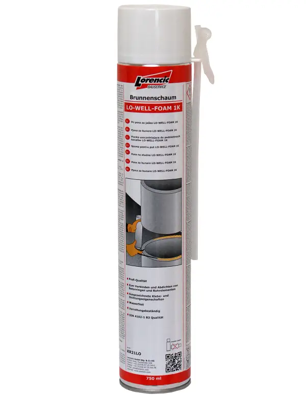 =§= Pjena za bunare LO-WELL-FOAM 1K 750ml 12kom/karton, 70karton/paleta, ZKR21LO
