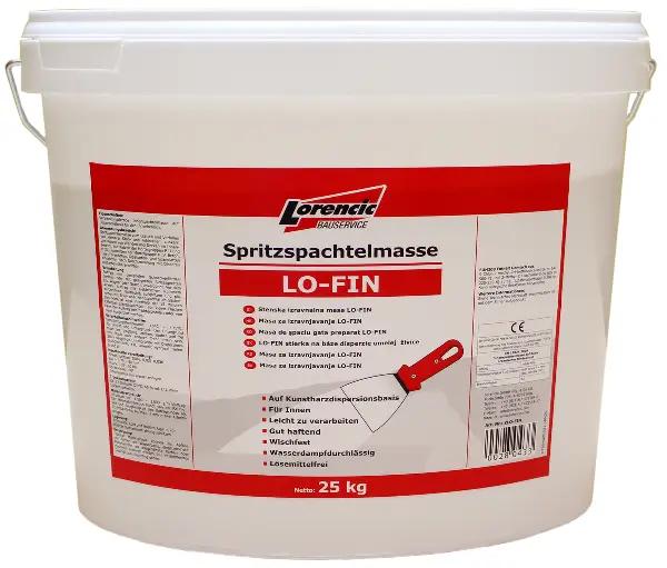 Masa za izravnjavanje LO-FIN na disperzivnoj bazi umjetne smole 25kg/kanta 24kante/paleta, ZLO-FIN