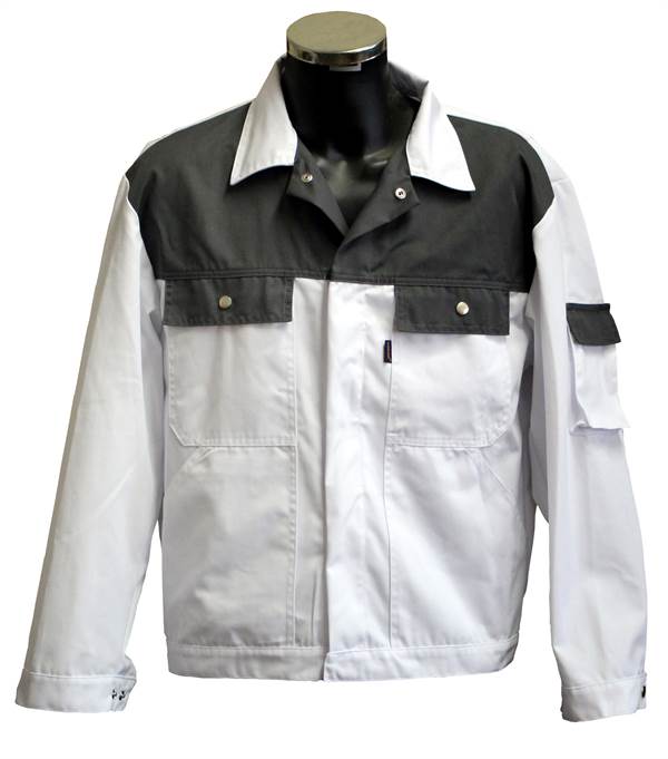 Radna jakna LO-PROTEC bijelo/siva 245 g/m² vel. 50, ZLO-PROTEC-BJ50