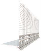 Sokl profil PVC s WDVS mrežicom tip PRAKTIKA 50x1mm 2,5m/štanga, 25štangi/karton, 40karton/paleta, Z4039050