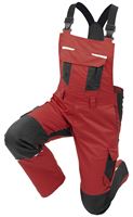 Latzhose QUALITEX IND, rot/anthrazit, 250 g/m², Gr. 62, Z41014-RALH62