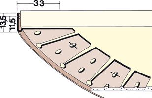 Završni profil PVC 3768 3m/štanga, 20štangi/karton 182kart/pal, Z43768300