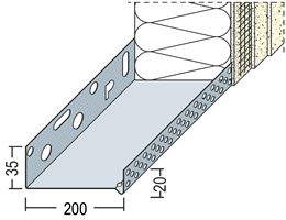 Sokl profil WDVS alu 200mm 90820 (9218) 2,50m/štanga, 6štangi/bunt, Z490820