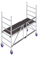 Alu sklopiva pokretna skela KRAUSE® MONTO® PROTEC® XS širina 2,00x0,60m, RV=2,90m, Z942104