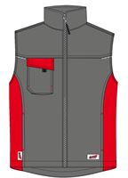 Zimski prsluk LO-ACTIVE antracit/crveni 245 g/m² vel. 50 5kom/pak, ZLO-ACTAR-WW50