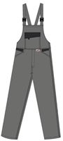 Hlače s naramenicama LO-ACTIVE antracit/crne 245 g/m² vel. 50 5kom/pak, ZLO-ACTAS-LH50