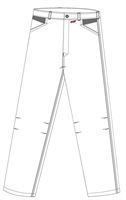 Radne hlače LO-ACTIVE bijele/antracit 245 g/m² vel. 46 5kom/pak, ZLO-ACTWA-BH46