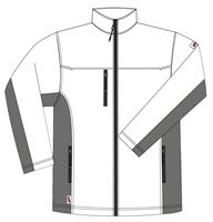 Softshell jakna LO-ACTIVE bijela/antracit 300 g/m² vel. 60 5kom/pak, ZLO-ACTWA-SJ60