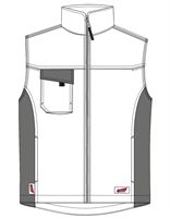 Zimski prsluk LO-ACTIVE bijele/antracit 245 g/m² vel. 48 5kom/pak, ZLO-ACTWA-WW48