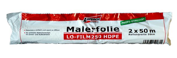 Folija za ličioce LO-FILM250 HDPE 2x50m, 10rola/karton 28karton/paleta, ZLOFILM250