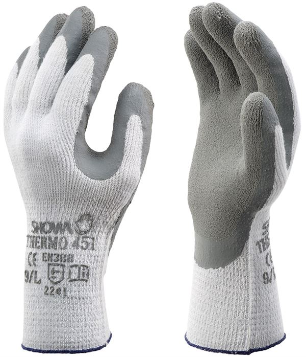 Radne rukavice SHOWA® 451 EN388+EN407+EN511, sive, vel. 9, 120pari/karton, Z023709