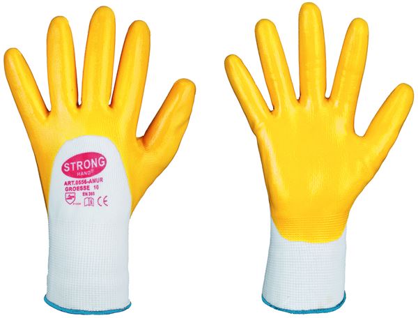 Radne rukavice AMUR STRONGHAND®, žute, EN388, vel.11, 144pari/karton, Z055611
