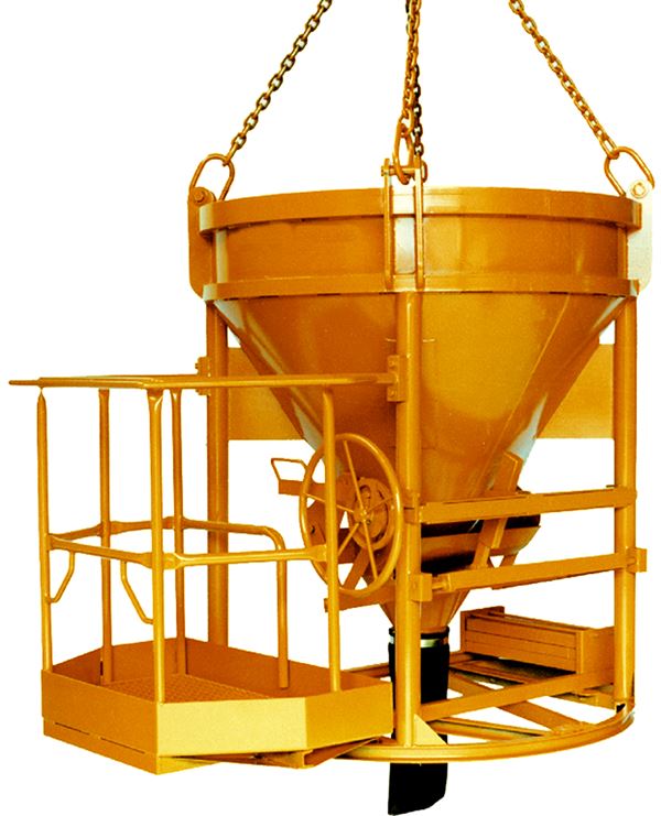 Silos za beton 1016H.13 PAM, 1250l cilindrično-konični oblik s podestom, Z1016H1250PAM