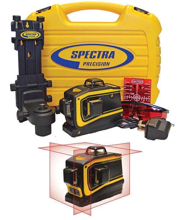 =81= Linijski laser SPECTRA LT56 3-razine s punjačem, ciljnom metom, naočalama u kovčegu, Z120056