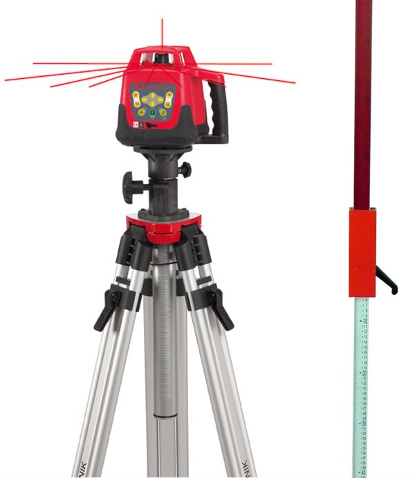 Rotacioni laser-set BMI UNILASER AHV „Lorenčić izdanje" s stativom, laserskom letvom, Z140302-LO