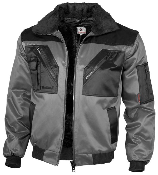Pilotska jakna QUALITEX sivo/crna, 265g/m², vel. M, Z23621M