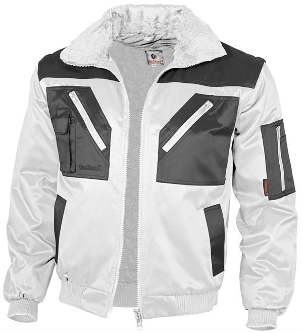 Pilotska jakna QUALITEX bijelo/siva, 265g/m², vel. S, Z23669S