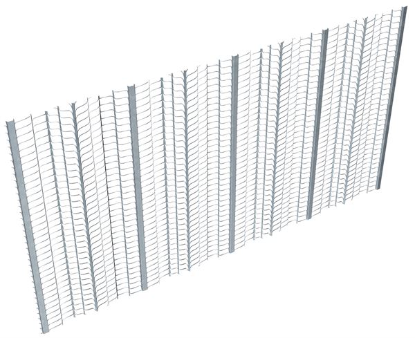 Metalna rešetka - nosač žbuke 2,5x0,6m=1,50m²/ploča visina žlijeba 4mm, 20ploča/bunt, Z3299001LO