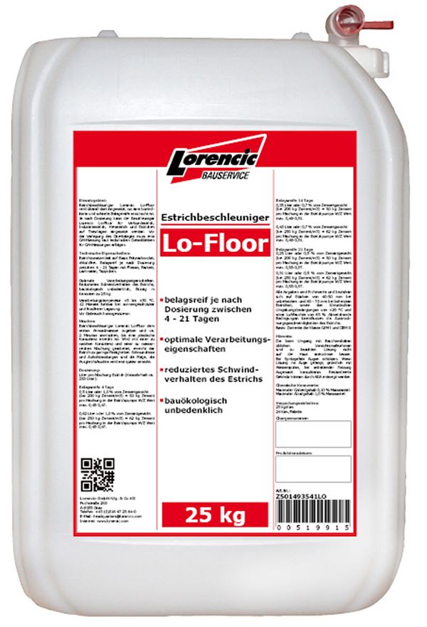 Ubrzivač sušenja LORENCIC Lo-Floor 25kg/kant. 24kant/pal, Z501493541LO
