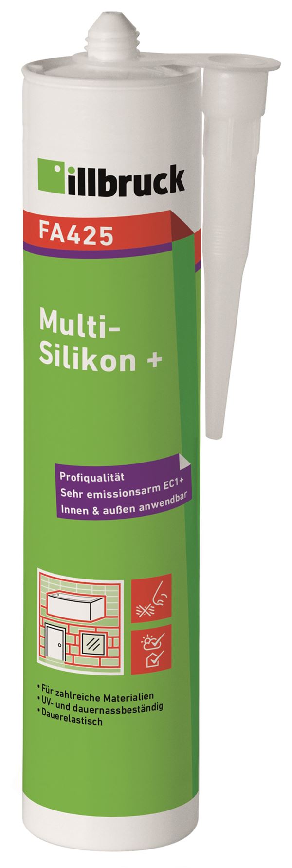 Universal-Silikon ILLBRUCK FA425 weiß 310ml 12Stk/Kart 100Kart/Pal, Z503027