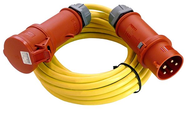 Građevinski kabel 5x2,5 50m s utičnicom i utikačem 16A, Z5255016