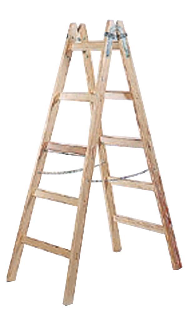 Drvene ljestve 5 gazišta, 1,66x0,54x0,13m, ÖNORM EN 131, Z5