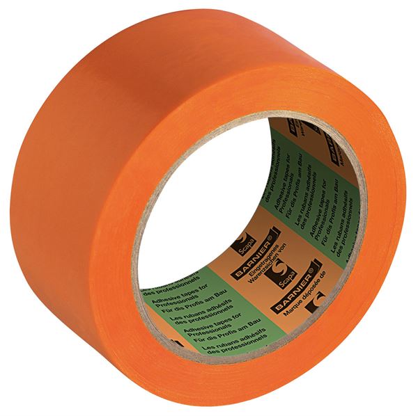 Zaštitna traka PVC BARNIER® narančasta 50mm x 33m, 36rola/kart, Ne odgovaramo za svježe nanesenu boju!, Z609550