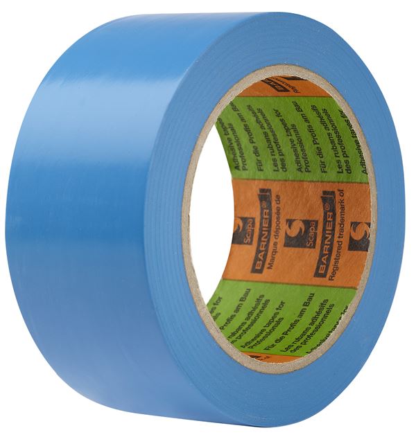 Zaštitna traka PVC BARNIER® plava 50mm x 33m za drvo, 36rola/kart, Ne odgovaramo za svježe nanesenu boju!, Z609750