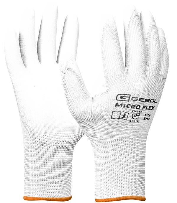 Radne rukavice za montažu NANO FLEX, bijele, EN388, vel. 10, 12pari/pak, 120pari/karton, Z709244