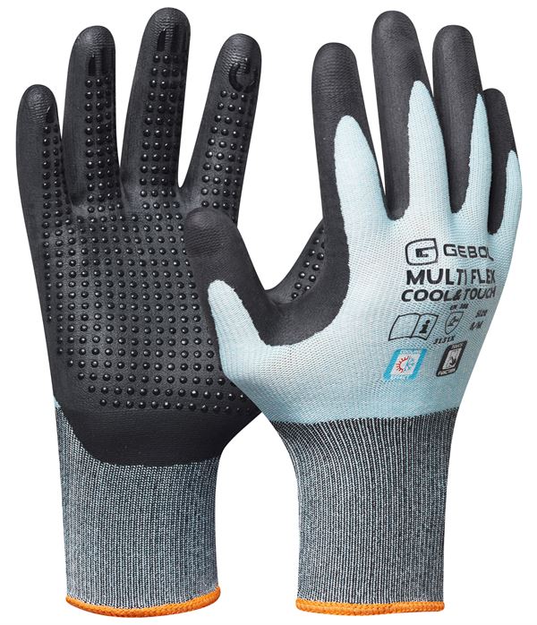 Radne rukavice za montažu MULTI FLEX COOL&TOUCH, plavo/crne, EN388+407, vel. 11, 12pari/pak, 72pari/karton, Z709379T