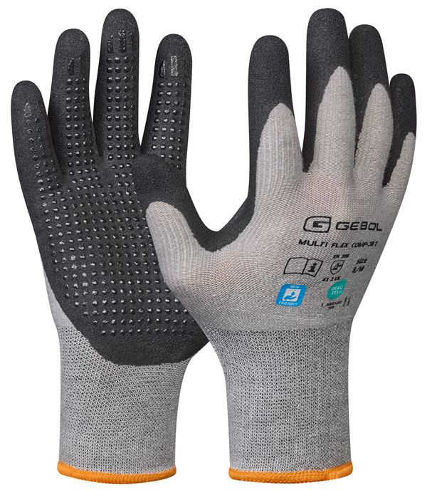 Radne rukavice za montažu MULTI FLEX COMFORT, sivo/crne, EN388, vel. 9, 12pari/pak, 72par/karton, Z709577