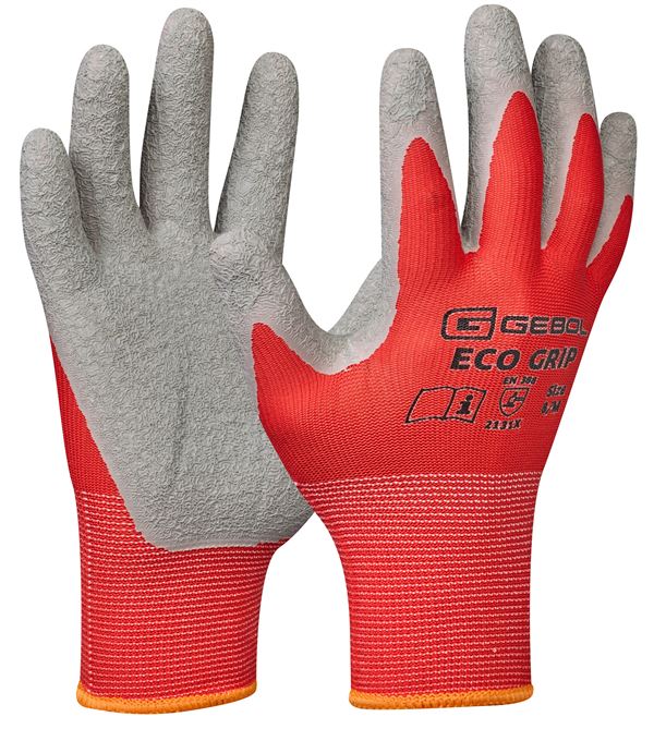 Radne rukavice za montažu ECO GRIP, crveno/sive, EN388, vel. 9, 12pari/pak, 120par/karton, Z709690