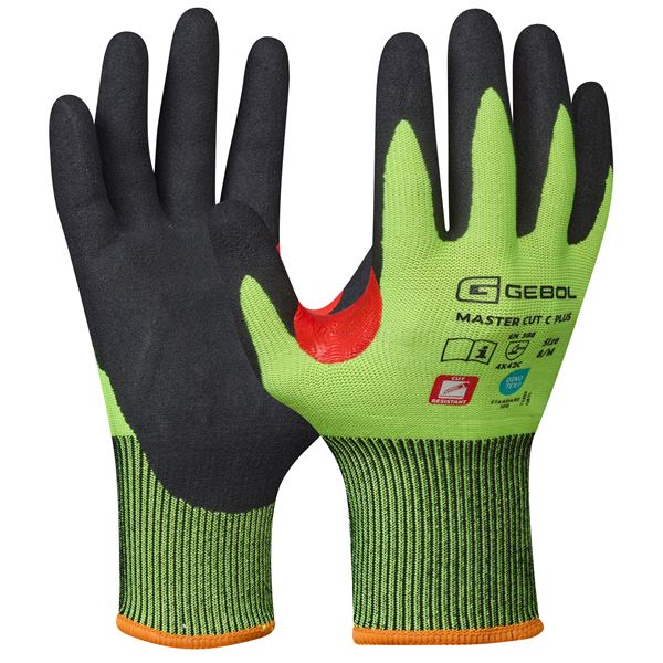 Radne rukavice za montažu MASTER CUT C PLUS, zeleno/crne, EN388, vel. 11, 12pari/pak, 72par/karton, Z709823