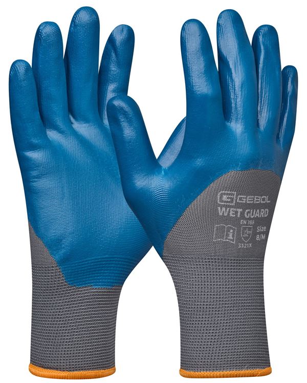 Handschuh WET GUARD, blau/grau, 13G Polyester-Strick, EN388, Gr. 10, VPE12/120, Z72951310